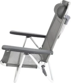 Bo-Camp Beach Chair - Monaco - Aluminium - Grijs -Camping Series Winkel 1031x1200