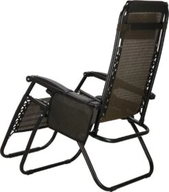 Springos Tuinstoel | Ligstoel | Opvouwbaar | Verstelbaar | Ergonomische Hoofdsteun | Bruin / Zwart -Camping Series Winkel 1055x1200
