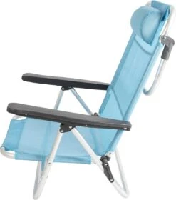 Bo-Camp Beach Chair - Monaco - Aluminium - Blauw -Camping Series Winkel 1057x1200
