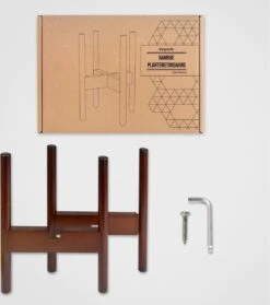 LifeGoods Planten Standaard - Uitschuifbare Bloempothouder - 20 Tot 30 Cm - Donker Bamboe -Camping Series Winkel 1064x1200 1