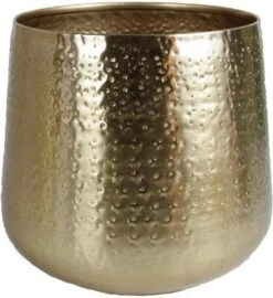 Gina Da - Bloempot - Karakter - Goud - Metaal - 15 Cm Hoog -Camping Series Winkel 1098x1200 1