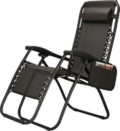 Springos Tuinstoel | Ligstoel | Opvouwbaar | Verstelbaar | Ergonomische Hoofdsteun | Bruin / Zwart -Camping Series Winkel 1107x1200