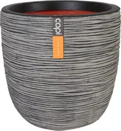 Capi Europe - Bloempot Bol Rib NL - 35x34 - Antraciet - Voor Binnen En Buiten - KOFZ932 -Camping Series Winkel 1109x1200 1