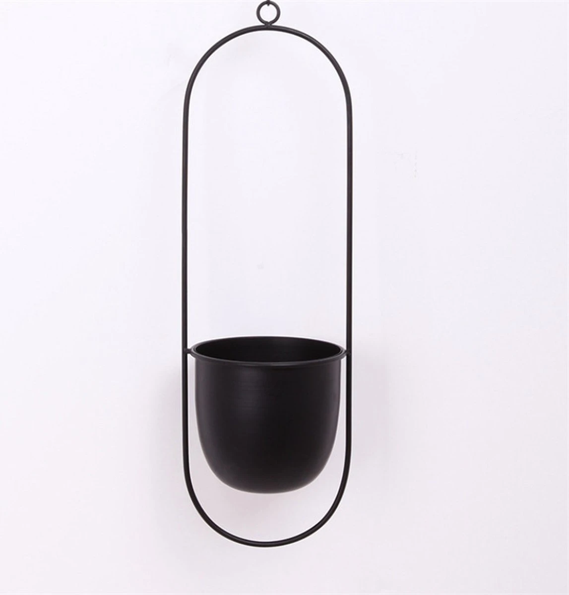 Be-Inspired® Hangende Bloempot Ovaal - Bloempot Binnen - Voor Hangplant – Plant Bloem Pot Met Opknoping – Plantenhanger - Plantenbak - Industrieel – Scandinavisch - Metaal - Zwart 7 Be-Inspired® Hangende Bloempot Ovaal - Bloempot Binnen - Voor Hangplant – Plant Bloem Pot Met Opknoping – Plantenhanger - Plantenbak - Industrieel – Scandinavisch - Metaal - Zwart - Afbeelding 5
