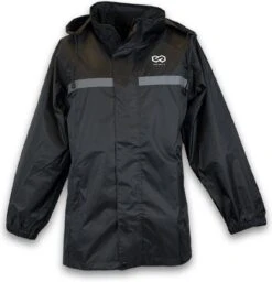 Infinity Goods Regenpak - Dames & Heren - Maat L - Waterdicht & Ademend - Reflecterend - Zwart -Camping Series Winkel 1156x1200