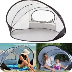 Deryan Luxe Pop Up Strandtent XXL - Anti-UV 50+ - Zilver 25 Deryan Luxe Pop Up Strandtent XXL - Anti-UV 50+ - Zilver -Camping Series Winkel 1196x1200 3