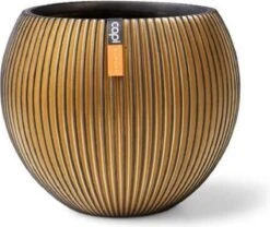 Capi Europe - Vaas Bol Groove XL - 63x51 - Goud - Bloempot Voor Binnen - Opening ⌀42 - GVGB271 -Camping Series Winkel 1200x1012 2