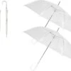 2x Transparant Plastic Paraplu's 102 Cm - Doorzichtige Paraplu - Trouwparaplu - Bruidsparaplu - Stijlvol - Bruiloft - Trouwen - Fashionable - Trouwparaplu -Camping Series Winkel 1200x1043