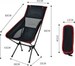 Lopoleis® Campingstoel – Campingstoel Opvouwbaar – Visstoel – Vouwstoel – Strandstoel – Inklapbaar – Lichtgewicht – Outdoor Stoel - Hoge Rugleuning -Camping Series Winkel 1200x1053 1