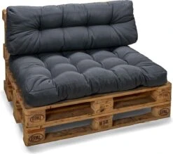 Palletkussen Basic Comfort Zitgedeelte Grijs 120x80x15cm -Camping Series Winkel 1200x1066