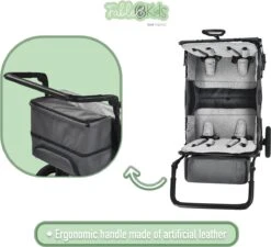 FableKids LEO X4Plus Opvouwbare Wagen Met Dak Fossil Grey -Camping Series Winkel 1200x1091