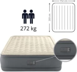 Intex Premaire II Elevated Queen Luchtbed - 2-persoons - 203x152x46 Cm -Camping Series Winkel 1200x1123