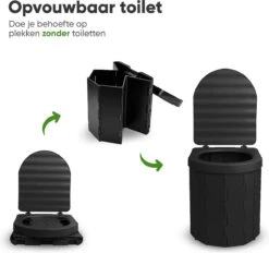 KNGZ Outdoor Gear – Camping Toilet – Nieuw Model – Biologisch Afbreekbare Zakjes – Opvouwbare Camping Toilet Met Deksel – Camping Toilet Hoge Zit – Draagbare WC Emmer Volwassen – Draagbaar Mobiel Potje – Nachtemmer – Opvouwbaar Toilet – Kamperen -Camping Series Winkel 1200x1125