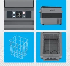 Auronic Elektrische Koelbox - 49.5L - Compressor - 12V En 240V - Grijs -Camping Series Winkel 1200x1129