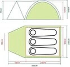 Coleman Darwin 3 Plus Koepeltent - 3-Persoons - Groen -Camping Series Winkel 1200x1141