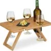 Relaxdays Opvouwbare Picknick Wijntafel - 4 Wijnglazenhouders - Bamboe Dienbladtafel Klein -Camping Series Winkel 1200x1143 6