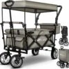 Tresko- Bolderkar, Grijs, Opvouwbaar, Met Dakje, Geschikt Tot 80 Kg - Bolderwagen - Kinderenvervoer - Bolderkarren - Tuinkar - Kinderwagen -Camping Series Winkel 1200x1156 1