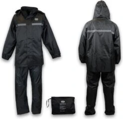 Infinity Goods Regenpak - Dames & Heren - Maat L - Waterdicht & Ademend - Reflecterend - Zwart -Camping Series Winkel 1200x1165 4