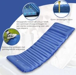 Hikr® Slaapmat 10cm+ Dikte - Comfortabel Luchtmatras - Zelfopblazend Met De Voet - TPU+40D Nylon - Slaapmatje Eenpersoons En Uit Te Breiden Tot Tweepersoons - Slaapmat Met Ingebouwde Pomp -Camping Series Winkel 1200x1186 2