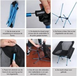 Lopoleis® Campingstoel – Campingstoel Opvouwbaar – Visstoel – Vouwstoel – Strandstoel – Inklapbaar – Lichtgewicht – Outdoor Stoel - Hoge Rugleuning -Camping Series Winkel 1200x1190 2