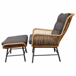 BUITEN Living Dex Wicker Loungestoel Tuin Incl. Wicker Voetenbank | Wicker + Aluminium | Bamboe Antraciet 19 BUITEN Living Dex Wicker Loungestoel Tuin Incl. Wicker Voetenbank | Wicker + Aluminium | Bamboe Antraciet -Camping Series Winkel 1200x1190 6