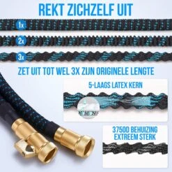 Strex Flexibele Tuinslang 15M Met Sproeikop - Uitrekbaar - Incl. Koppelingen, Ophanghaak & Opbergzak -Camping Series Winkel 1200x1197 8