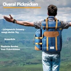 Cabinmax Koeltas - Koelrugzak - Picknick - Picknicktas Met Flessenhouder - Koelrugtas 24L - Olive Green -Camping Series Winkel 1200x1198 1