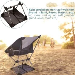 Smartpeas Campingstoel Van Stevig 600D Polyester En Aluminium - Lichtgewicht En Opvouwbaar - Camping Gadget Inclusief Zijzakken +Plus: Strandmat & Draagtas -Camping Series Winkel 1200x1198