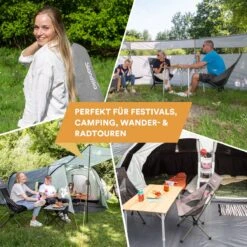 Skandika Campingstoel Compact SET – Campingstoelen – Campingstoel Tot 150 Kg Belastbaar - Kampeerstoel, Visstoel, Kleine Pakmaat, Opvouwbaar, Stabiel, Licht, Comfortabel Gepolsterd – Draagtas Meegeleverd – Vouwstoel – Kampeermeubelen – Grijs -Camping Series Winkel 1200x1200 111