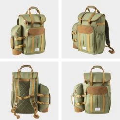 Cabinmax Koeltas - Koelrugzak - Picknick - Picknicktas Met Flessenhouder - Koelrugtas 24L - Olive Green -Camping Series Winkel 1200x1200 132