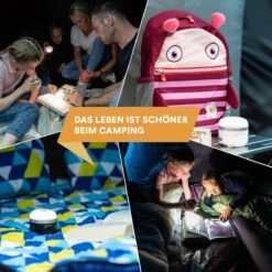Skandika Campinglamp Tarfala – Tentlampen – Campinglampen – Kampeerlamp – Tentlamp Oplaadbaar, Traploos Dimbaar, Ophanghaak, USB Aansluiting – 3600 MAh Powerbank – Warm Wit, Koel Wit, 110 H Batterij – Tentlamp Buiten – Energieklasse A ++ - Zwart -Camping Series Winkel 1200x1200 140