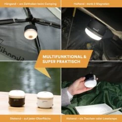 Skandika Campinglamp Tarfala – Tentlampen – Campinglampen – Kampeerlamp – Tentlamp Oplaadbaar, Traploos Dimbaar, Ophanghaak, USB Aansluiting – 3600 MAh Powerbank – Warm Wit, Koel Wit, 110 H Batterij – Tentlamp Buiten – Energieklasse A ++ - Zwart -Camping Series Winkel 1200x1200 141