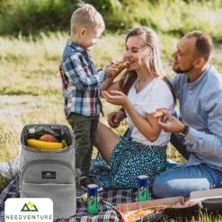 Needventure Koeltas - Lunchtas - Koelrugtas - Picknicktas - 20 Liter - Flessenhouder - Bieropener - Grijs -Camping Series Winkel 1200x1200 163