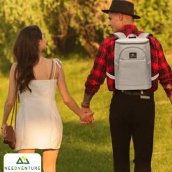 Needventure Koeltas - Lunchtas - Koelrugtas - Picknicktas - 20 Liter - Flessenhouder - Bieropener - Grijs -Camping Series Winkel 1200x1200 169