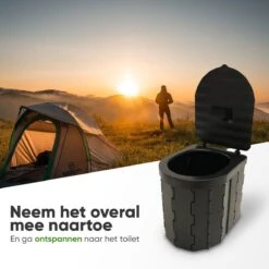 KNGZ Outdoor Gear – Camping Toilet – Nieuw Model – Biologisch Afbreekbare Zakjes – Opvouwbare Camping Toilet Met Deksel – Camping Toilet Hoge Zit – Draagbare WC Emmer Volwassen – Draagbaar Mobiel Potje – Nachtemmer – Opvouwbaar Toilet – Kamperen -Camping Series Winkel 1200x1200 226