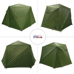 FisherPro Karpertent Met Stormcover – Vistent – Tent - Bescherming Tegen Zon En Wind – 100% Waterdichte Stormhoes – Met Handige Meeneemtas – Ook Geschikt Als Strandtent Of Festivaltent – Extra Veiligheid En Warmte Door Stormcover -Camping Series Winkel 1200x1200 238