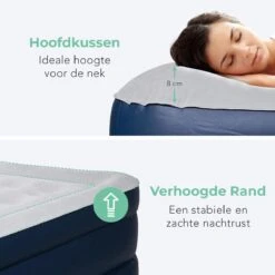 LifeGoods Luchtbed - 2 Persoons - Met Ingebouwde Pomp - Incl. Draagtas En Reparatiekit -Camping Series Winkel 1200x1200 241