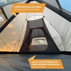 Skandika Tipi Kotona Air Opblaasbare Tent – Opblaasbare Tenten - 4 Persoons Tipi Tent – Tenten - Campingtent – Ingenaaide Tentvloer – Muggengaas – 260 Cm Stahoogte – 490 X 370 X 260 (L X B X H) – Outdoor, Camping, Tuin – Luchttent - Kamperen - Beige -Camping Series Winkel 1200x1200 254