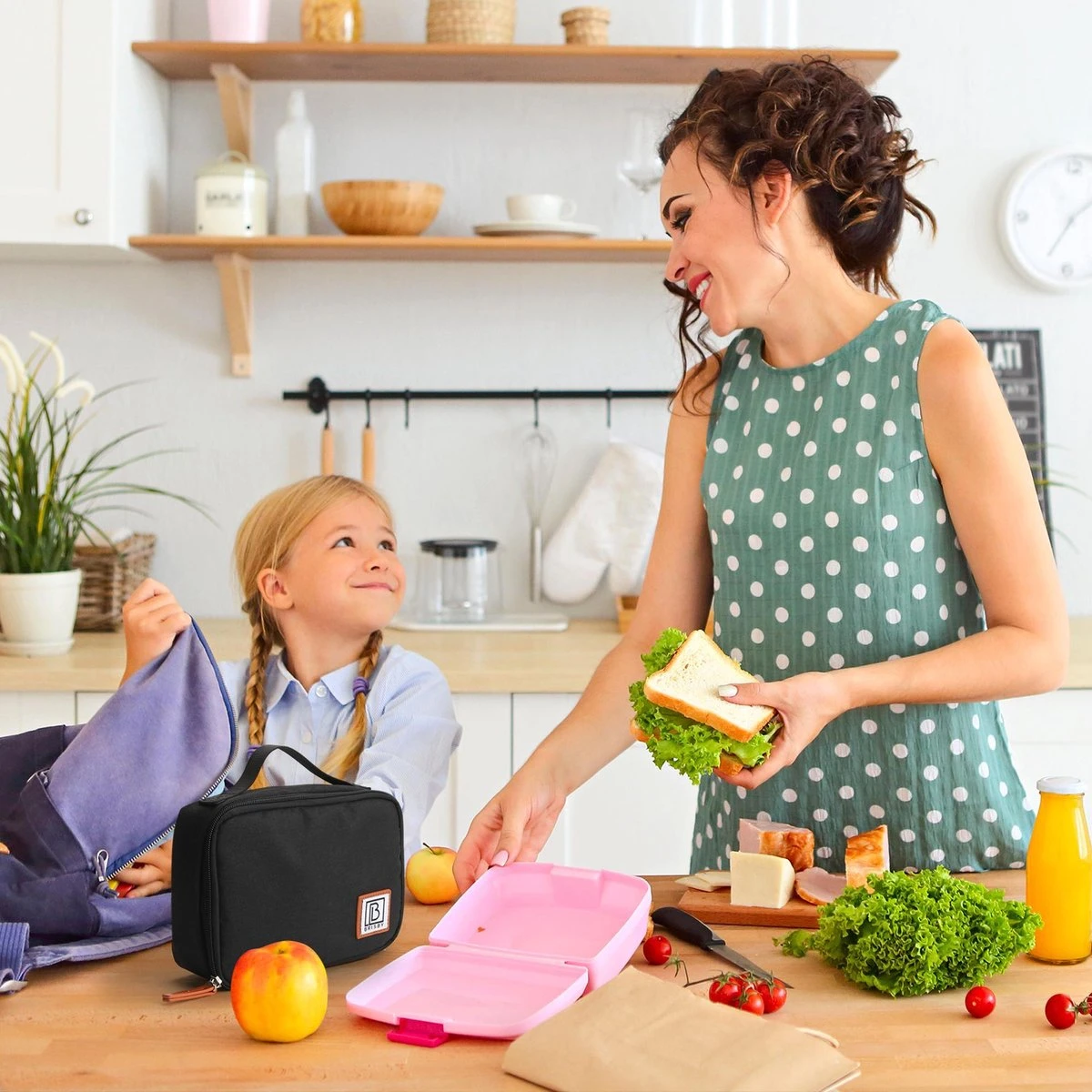 Brisby 4 Laags Geïsoleerde Koeltas - Lunchtas 1.5 Liter - Zwart 5 Brisby 4 Laags Geïsoleerde Koeltas - Lunchtas 1.5 Liter - Zwart - Afbeelding 3