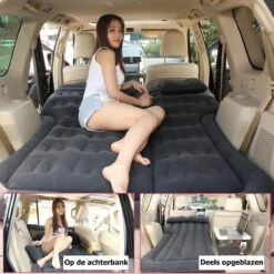 Merkloos Auto Luchtbed - Multifunctioneel - Achterbank - 2 Persoons - Opblaasbaar Bed - Luchtmatras - Reizen - Vakantie - Kamperen - Inclusief Elektrische Pomp - Zwart -Camping Series Winkel 1200x1200 331