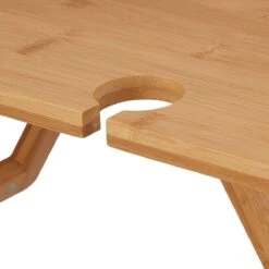 Relaxdays Opvouwbare Picknick Wijntafel - 4 Wijnglazenhouders - Bamboe Dienbladtafel Klein -Camping Series Winkel 1200x1200 348