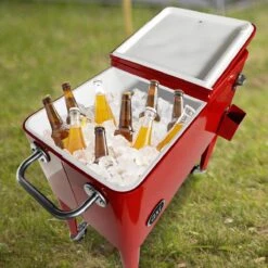 AXI Retro Cooler Rood - Koeler Met Wielen - 76L Inhoud - Koelbox Met Aftapkraan -Camping Series Winkel 1200x1200 35