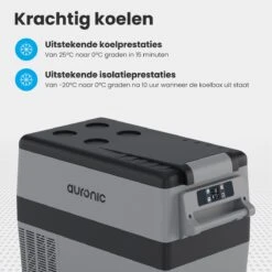 Auronic Elektrische Koelbox - 40.5L - Compressor - 12V En 240V - Grijs -Camping Series Winkel 1200x1200 358