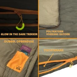 Dutch Mountains Slaapzak Vlieland XL - Grote Katoenen 210 X 80cm Lichtgewicht - Incl. Tasje En Tochtstrip -Comfortzone: 5-8 Graden- -Camping Series Winkel 1200x1200 365