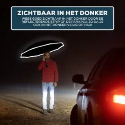 Stormparaplu - Opvouwbaar - 105 CM - Paraplu - Automatisch In En Uit Klapbaar - Stormbestendig Tot 140 Km/h - Luxe Beschermhoes 13 Stormparaplu - Opvouwbaar - 105 CM - Paraplu - Automatisch In En Uit Klapbaar - Stormbestendig Tot 140 Km/h - Luxe Beschermhoes -Camping Series Winkel 1200x1200 371