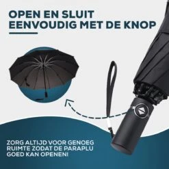 Stormparaplu - Opvouwbaar - 105 CM - Paraplu - Automatisch In En Uit Klapbaar - Stormbestendig Tot 140 Km/h - Luxe Beschermhoes 17 Stormparaplu - Opvouwbaar - 105 CM - Paraplu - Automatisch In En Uit Klapbaar - Stormbestendig Tot 140 Km/h - Luxe Beschermhoes -Camping Series Winkel 1200x1200 374