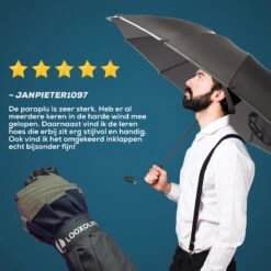 Stormparaplu - Opvouwbaar - 105 CM - Paraplu - Automatisch In En Uit Klapbaar - Stormbestendig Tot 140 Km/h - Luxe Beschermhoes 18 Stormparaplu - Opvouwbaar - 105 CM - Paraplu - Automatisch In En Uit Klapbaar - Stormbestendig Tot 140 Km/h - Luxe Beschermhoes -Camping Series Winkel 1200x1200 375
