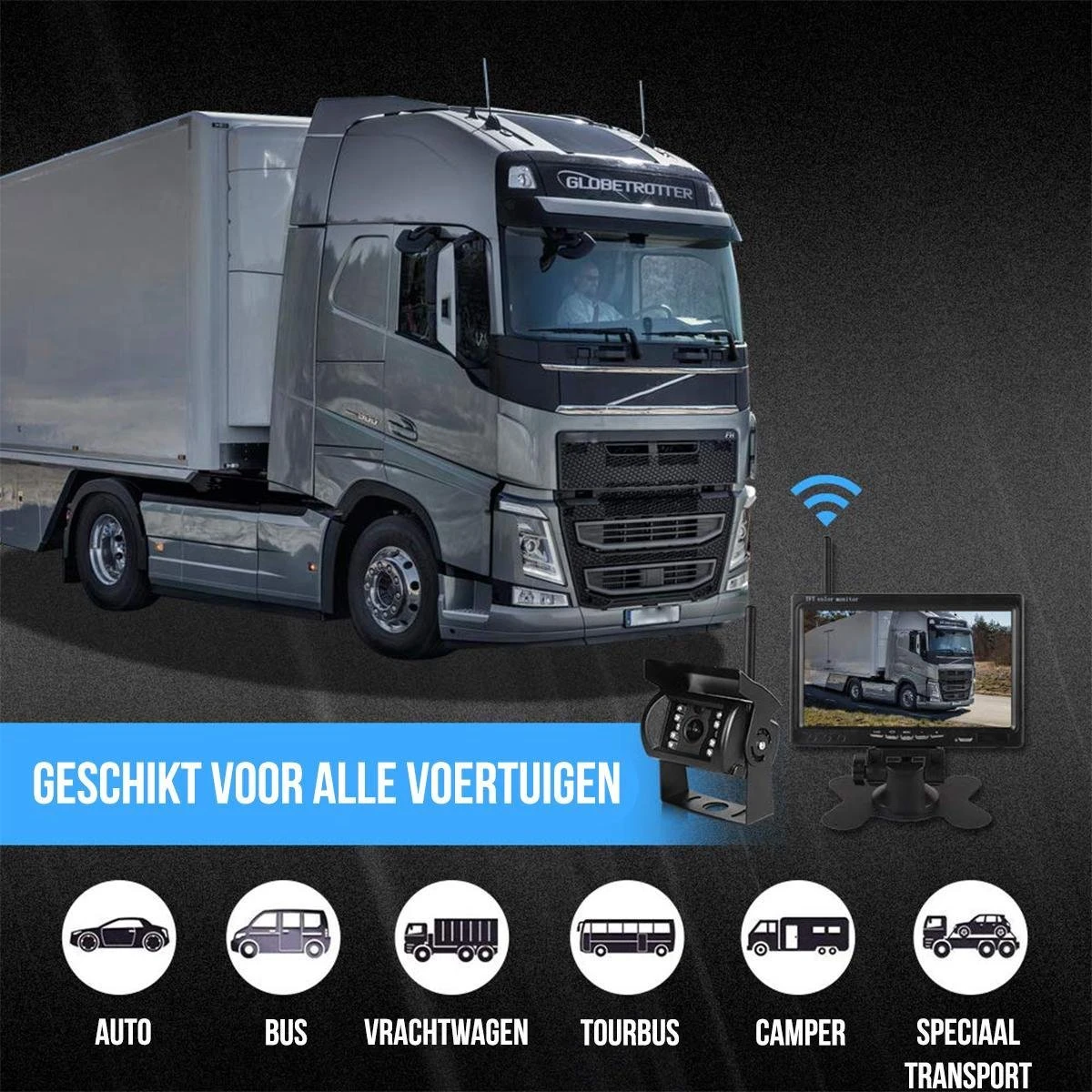 Strex Achteruitrijcamera Set Draadloos - 7" Scherm - 18LED Nachtzicht 15m - IP67 Waterdicht - Achteruitrij Camera - Geschikt Voor Auto/ Camper / Caravan / Vrachtwagen / Landbouw / Boot / Tractor 10 Strex Achteruitrijcamera Set Draadloos - 7" Scherm - 18LED Nachtzicht 15m - IP67 Waterdicht - Achteruitrij Camera - Geschikt Voor Auto/ Camper / Caravan / Vrachtwagen / Landbouw / Boot / Tractor - Afbeelding 8