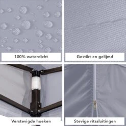 LifeGoods Partytent - 3x3 M - Zijwanden - Easy Up - Opvouwbaar - Waterdicht - Draagtas Met Wieltjes - Donkergrijs 22 LifeGoods Partytent - 3x3 M - Zijwanden - Easy Up - Opvouwbaar - Waterdicht - Draagtas Met Wieltjes - Donkergrijs -Camping Series Winkel 1200x1200 411