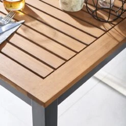 NATERIAL - Tuintafel Vierkant ORIS - 4 Personen - Houten Tafel 90x90 Cm - Aluminium - Met Houten Blad - Eucalyptus -Camping Series Winkel 1200x1200 415